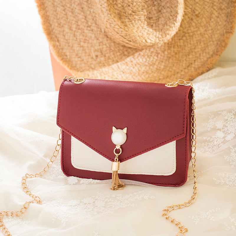 Schattige Kattentasje | Kwastjes & Ketting | Crossbody Tas