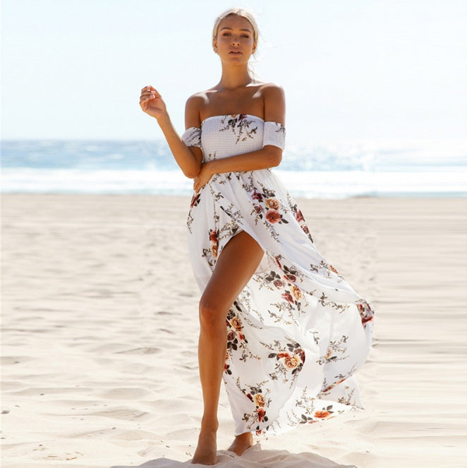 Boho Maxi Jurk | Off-Shoulder Zomerjurk | S t/m 5XL