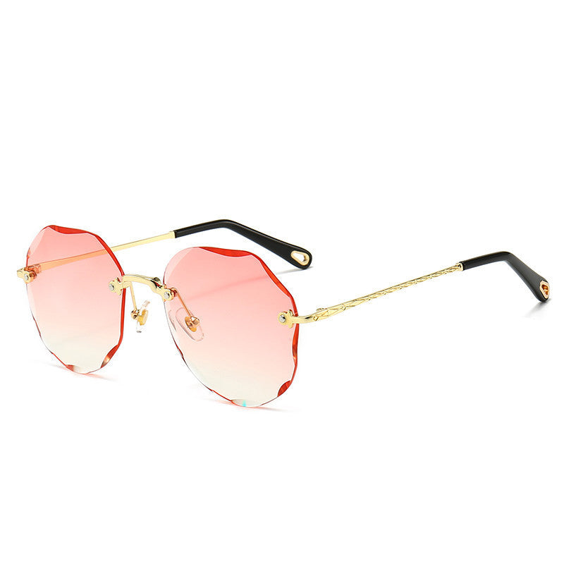 Trendy Randloze Zonnebril | Veelhoekig Design | UV-bescherming