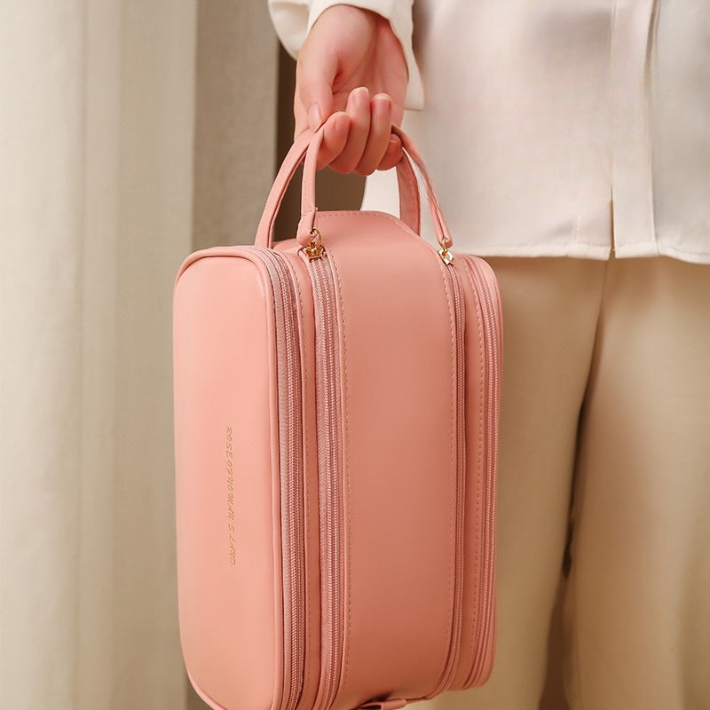 Luxe Make-up Tas | 3 Lagen & Dubbele Rits | Groot Formaat