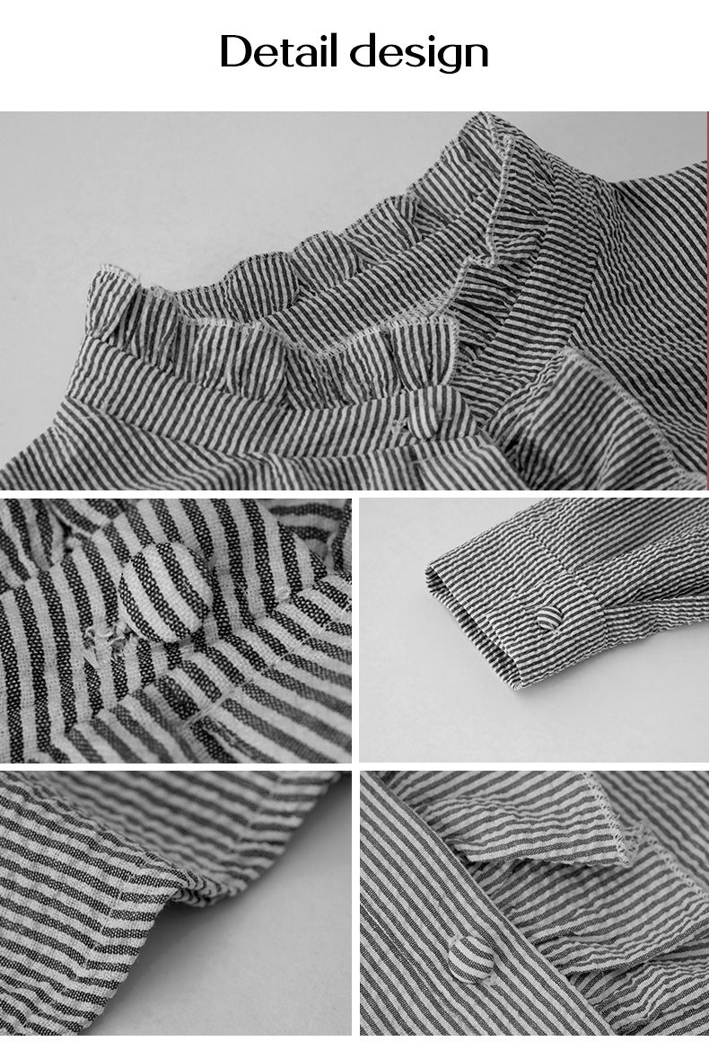 Gestreept Dameshemd | Lange Mouwen & Ruches | Casual Blouse