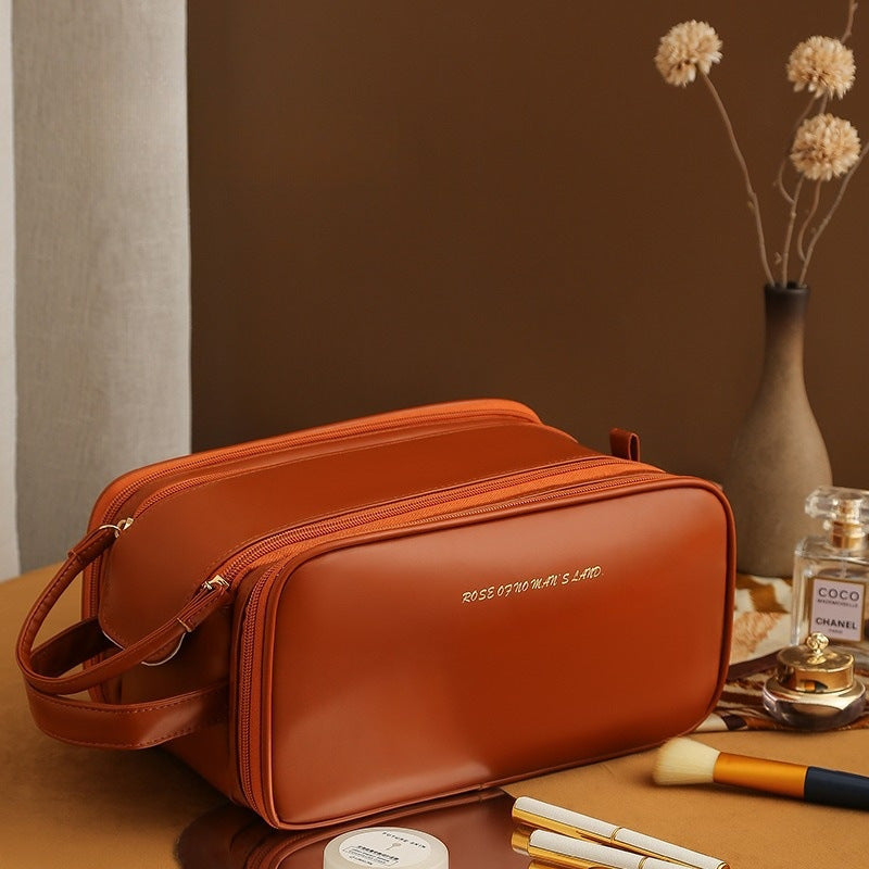 Luxe Make-up Tas | 3 Lagen & Dubbele Rits | Groot Formaat