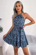 Zomerse Chiffon Jurk | Luipaardprint & Ruches | A-lijn Strandjurk