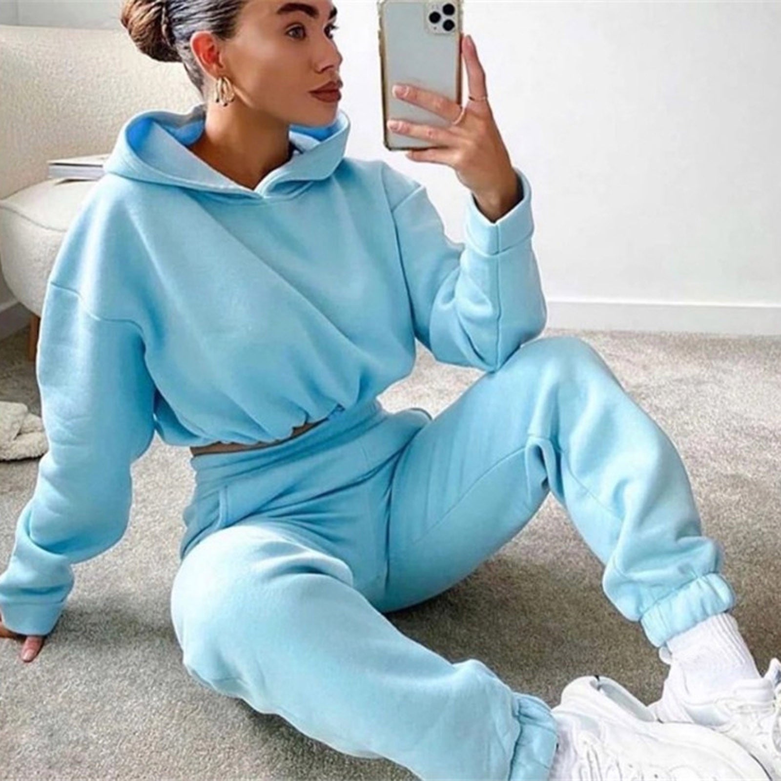 Dames Joggingpak 2-delig | Hoodie & Lange Broek | Meerdere Kleuren
