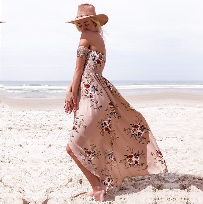 Boho Maxi Jurk | Off-Shoulder Zomerjurk | S t/m 5XL