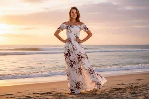 Boho Maxi Jurk | Off-Shoulder Zomerjurk | S t/m 5XL