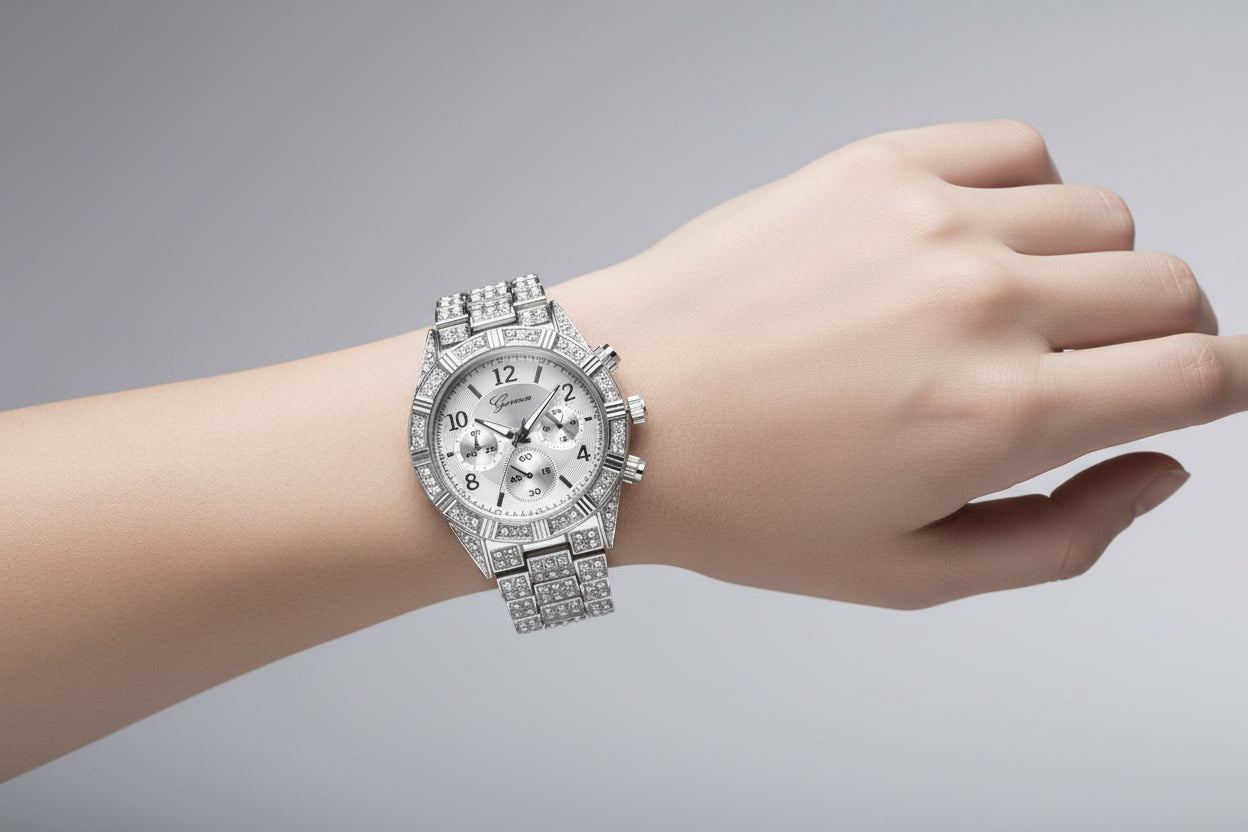 Geneva Crystal Dameshorloge | Luxe Quartz