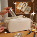Luxe Make-up Tas | 3 Lagen & Dubbele Rits | Groot Formaat