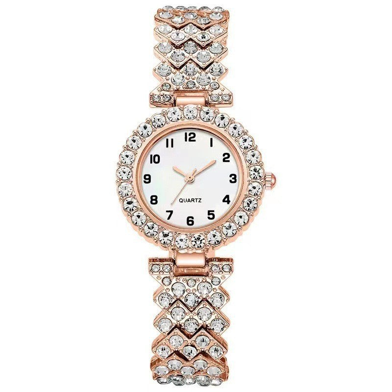 Luxe Dameshorloge & Armband Set | Quartz | Goud, Zilver & Rosé Goud