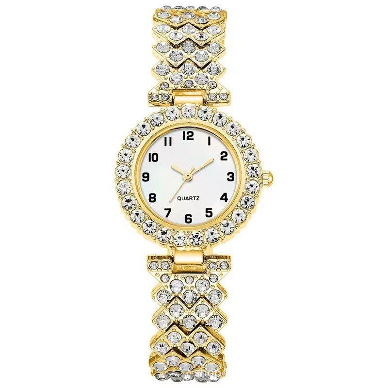 Luxe Dameshorloge & Armband Set | Quartz | Goud, Zilver & Rosé Goud