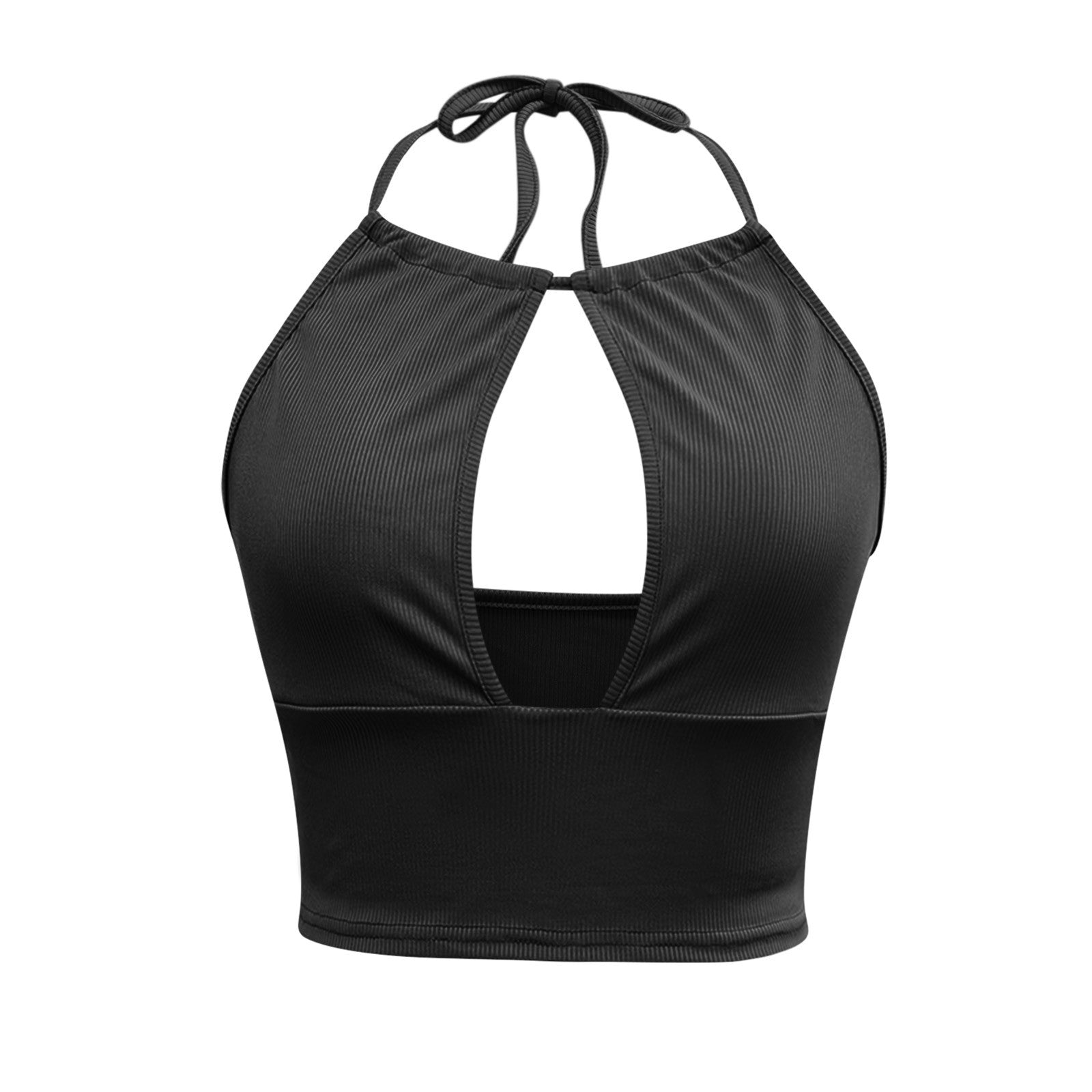 Sexy Halter Top | Uitgesneden Design & Hoge Elasticiteit | Groen, Zwart & Khaki