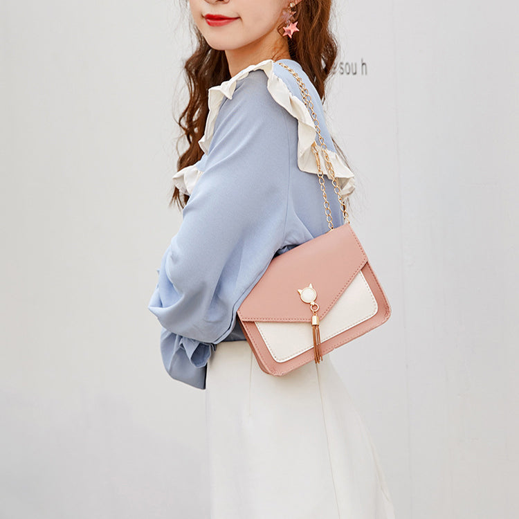 Schattige Kattentasje | Kwastjes & Ketting | Crossbody Tas