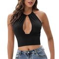 Sexy Halter Top | Uitgesneden Design & Hoge Elasticiteit | Groen, Zwart & Khaki
