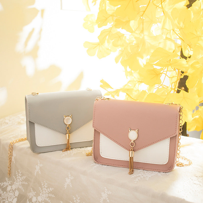 Schattige Kattentasje | Kwastjes & Ketting | Crossbody Tas