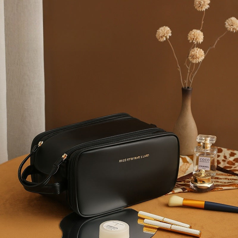 Luxe Make-up Tas | 3 Lagen & Dubbele Rits | Groot Formaat